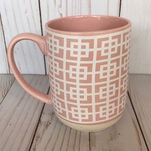 Pink and White Print Coffee Mug 16oz